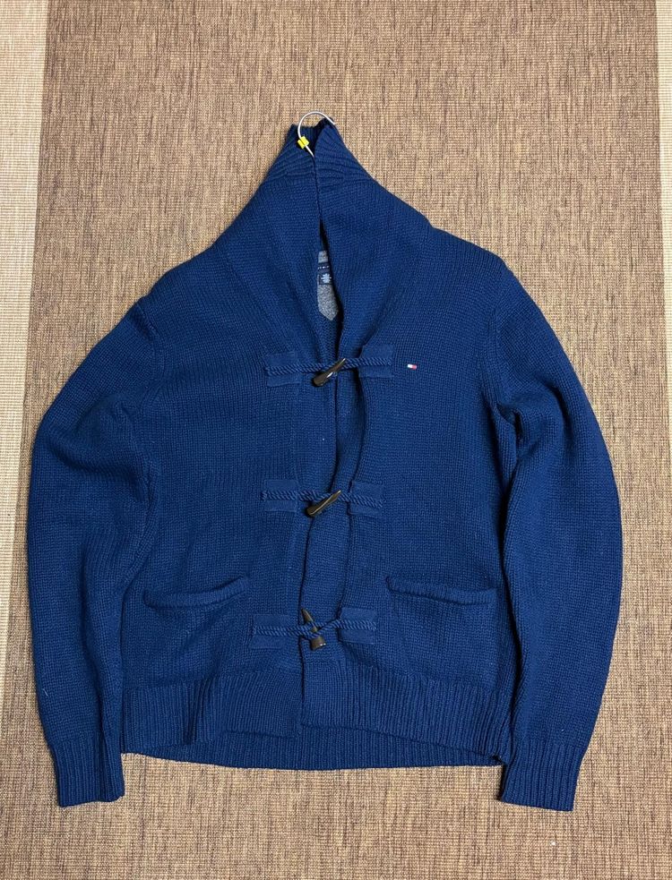 Tommy Hilfiger Blue Knitted Cardigan Sweater